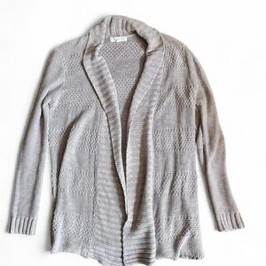 Honey Punch Light Gray Open Front Cardigan